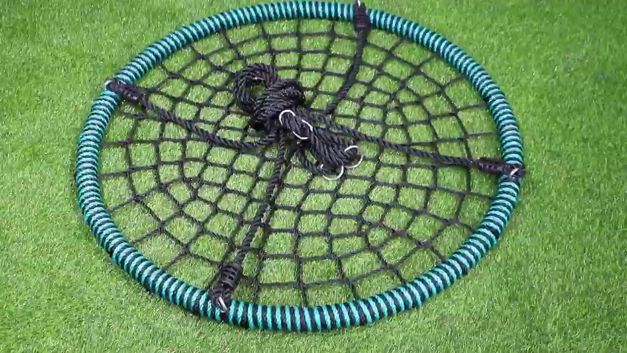 Wonderland Blue Spider Nest Web Tree Swing, Easy to Install