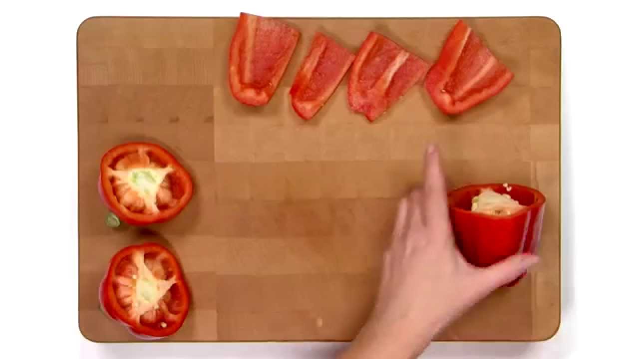 Instructievideo: Paprika schoonmaken en snijden
