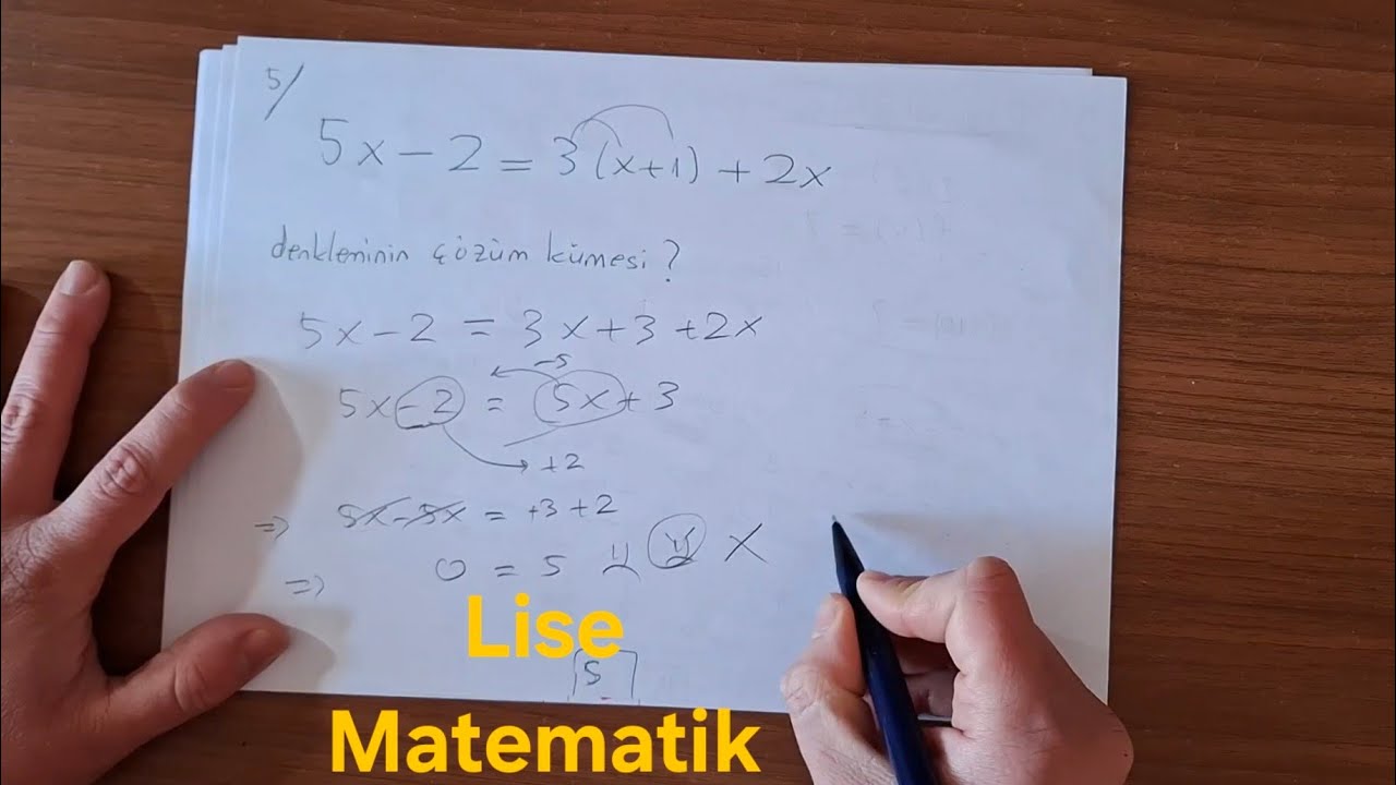 Birinci Dereceden Denklemler – Sorularla Konu Kavrama | Lise Matematik İsmail ŞABANOĞLU