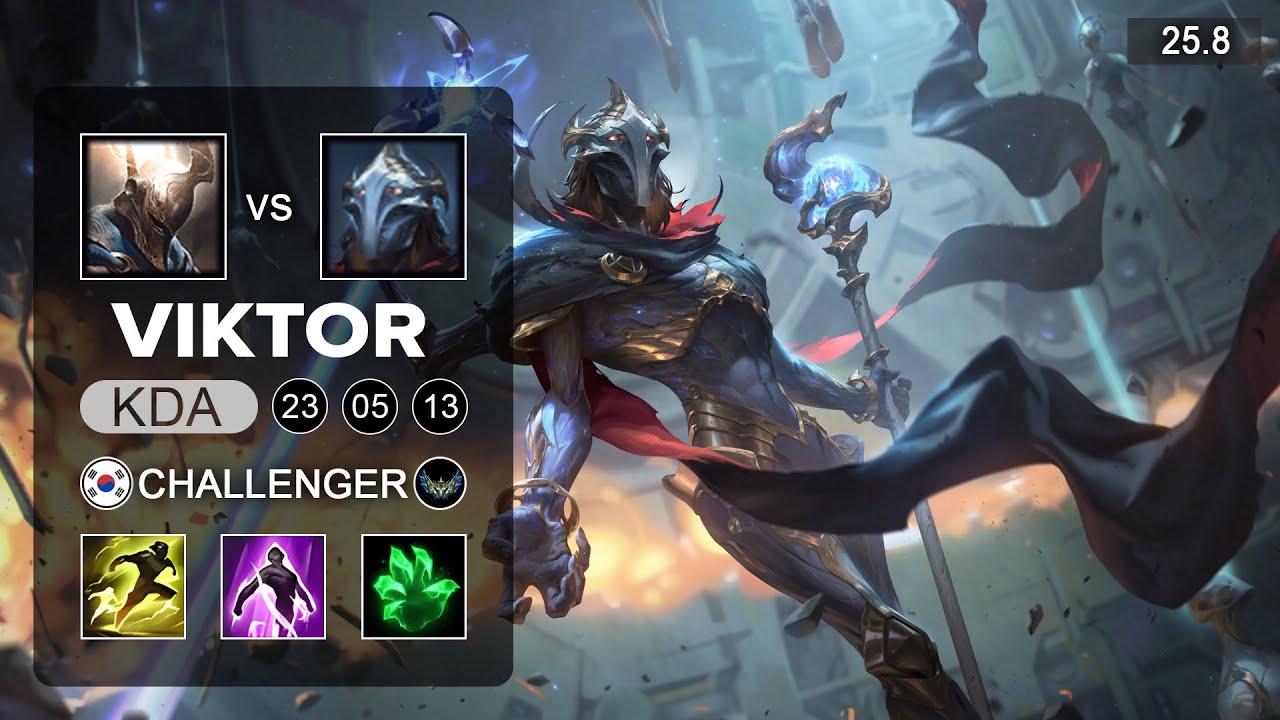 Viktor vs Pantheon Mid - KR Challenger - Patch 25.8 Season 15