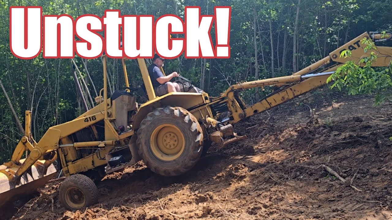 Backhoe is Finally Out of the MUD!