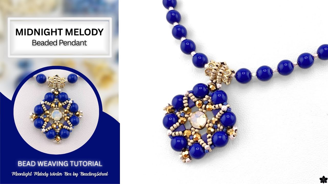 🌙  Midnight Melody 🎶 Beaded Crystal Pendant Tutorial