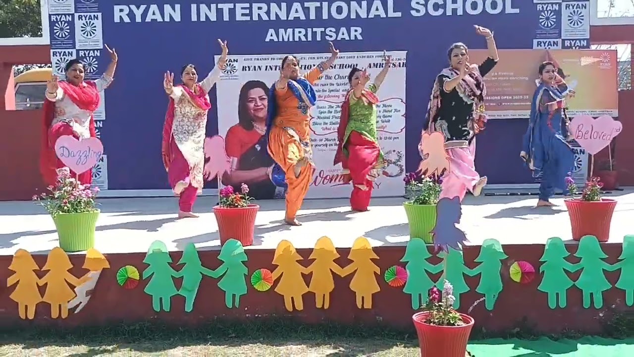 Dance performance on the Eve of Women's Day at Ryan International school Amritsar