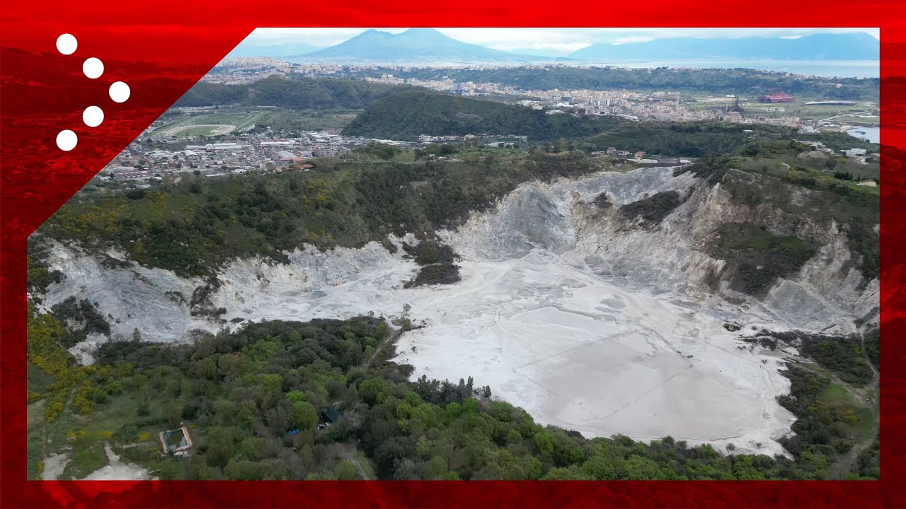 Campi Flegrei: la solfatara di Pozzuoli ripresa dal drone. Le immagini aeree