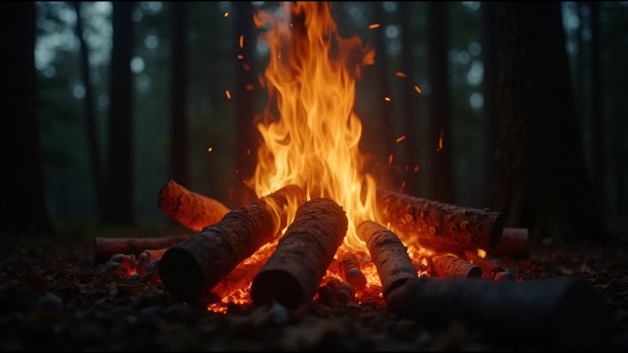 Soft Evening Campfire for Peaceful Relaxation