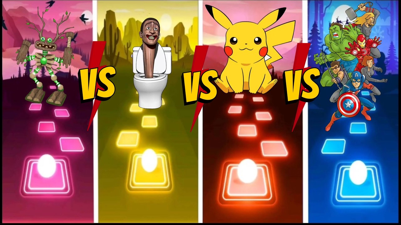 Вуббокс 🆚 Туалет Скибиди 🆚 Пикачу 🆚 Мультфильм Мстители 🎶 Кто лучший?