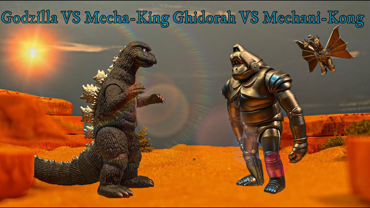 Godzilla VS Mecha-King Ghidorah VS Mechani-Kong (EPIC KAIJU BATTLE)