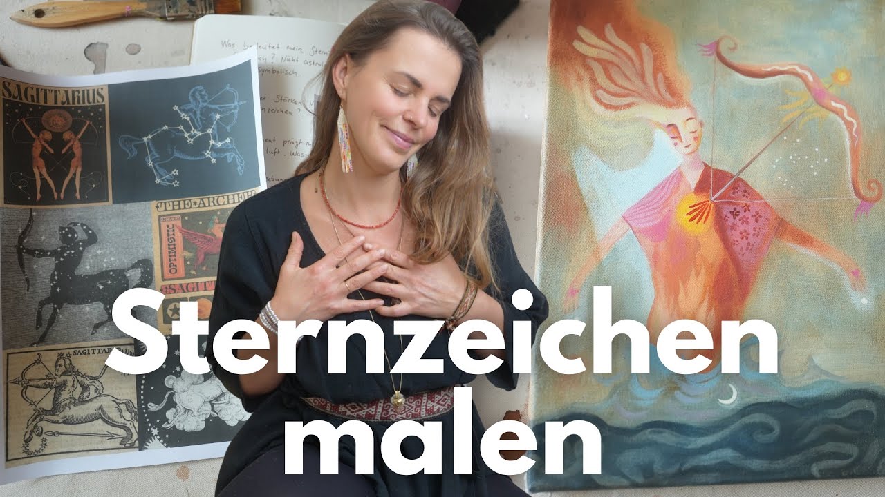 Überraschung! Ich male mein Sternzeichen Schütze 🏹 Weil heute mein Geburtstag ist ...