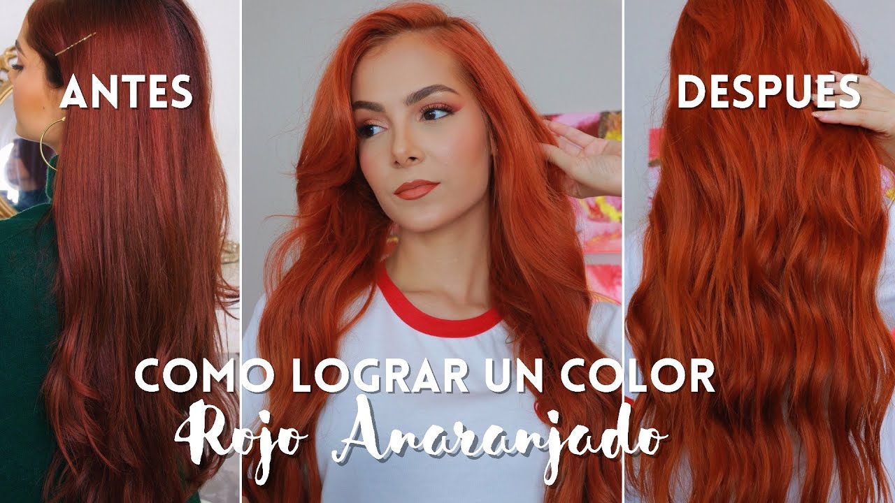 Como pintarse el cabello rojo/anaranjado - de oscuro a rojo| Celheliz