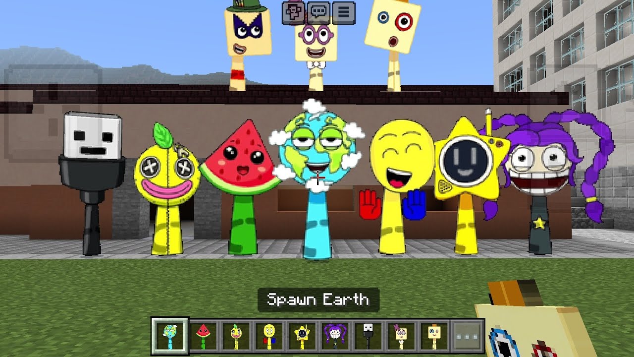 В Minecraft PE добавлено дополнение Sprunki OC Earth, часть 19.