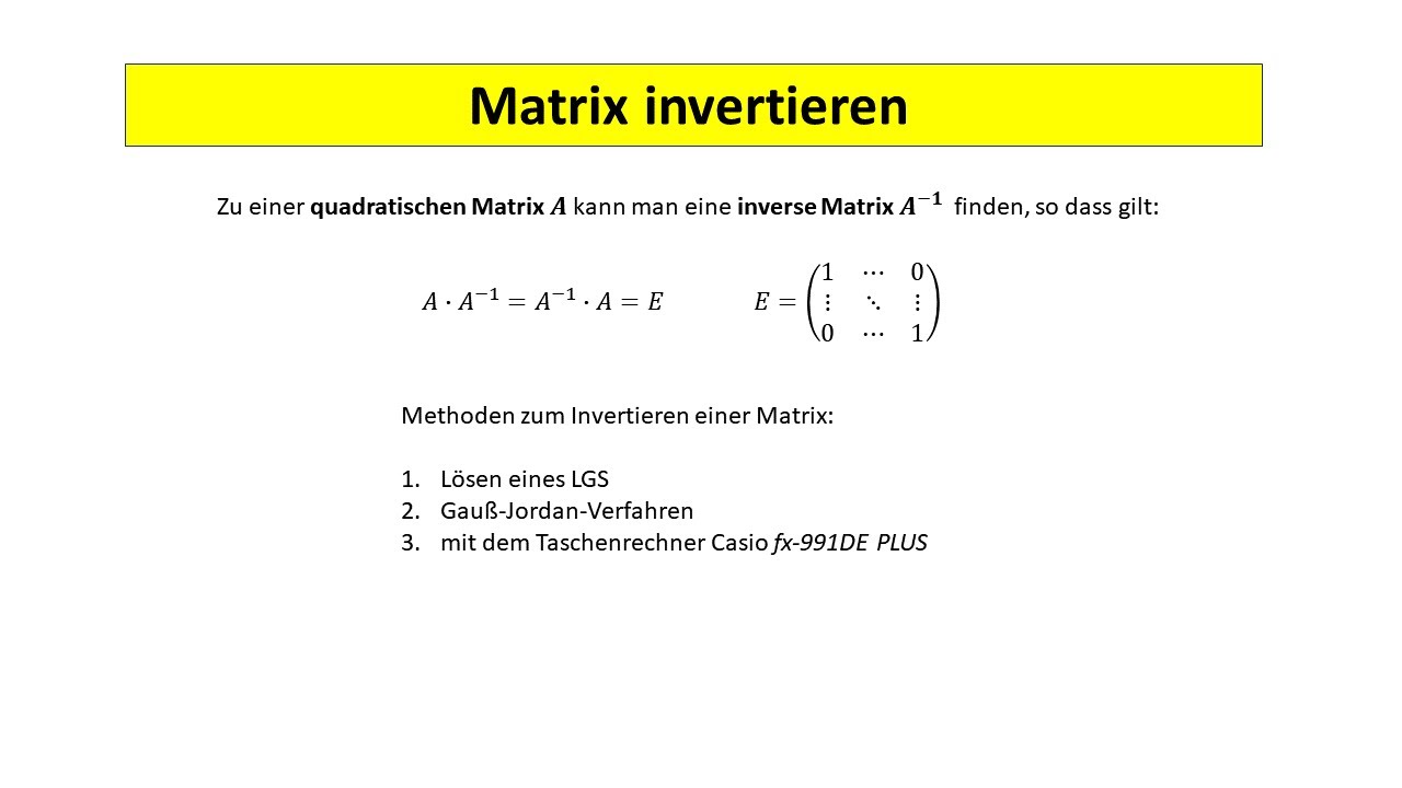 Matrix invertieren