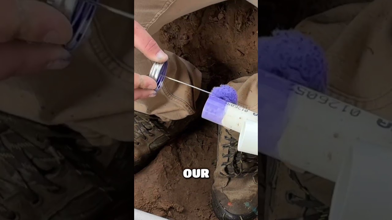Glue, glue, & more glue #landscaping #hardscaping #construction #irrigation #waterpump