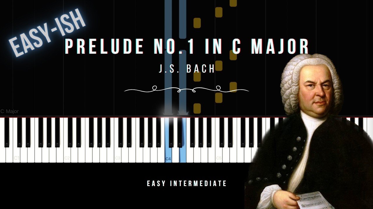 Prelude No.1 in C major | J.S. Bach | EASY INTERMEDIATE Piano Tutorial