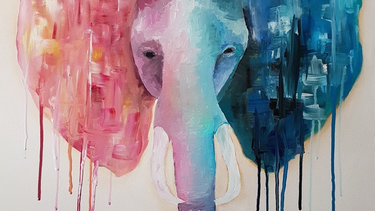 Painting Elephant in Acrylics [hyperlapse]