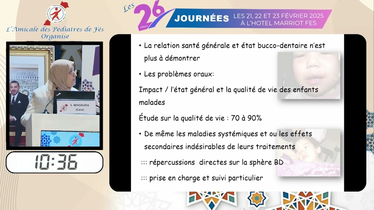 La santé orale chez l'enfant malade: quelle collaboration pédiatre- pédodontiste : S. Bensouda: Casa