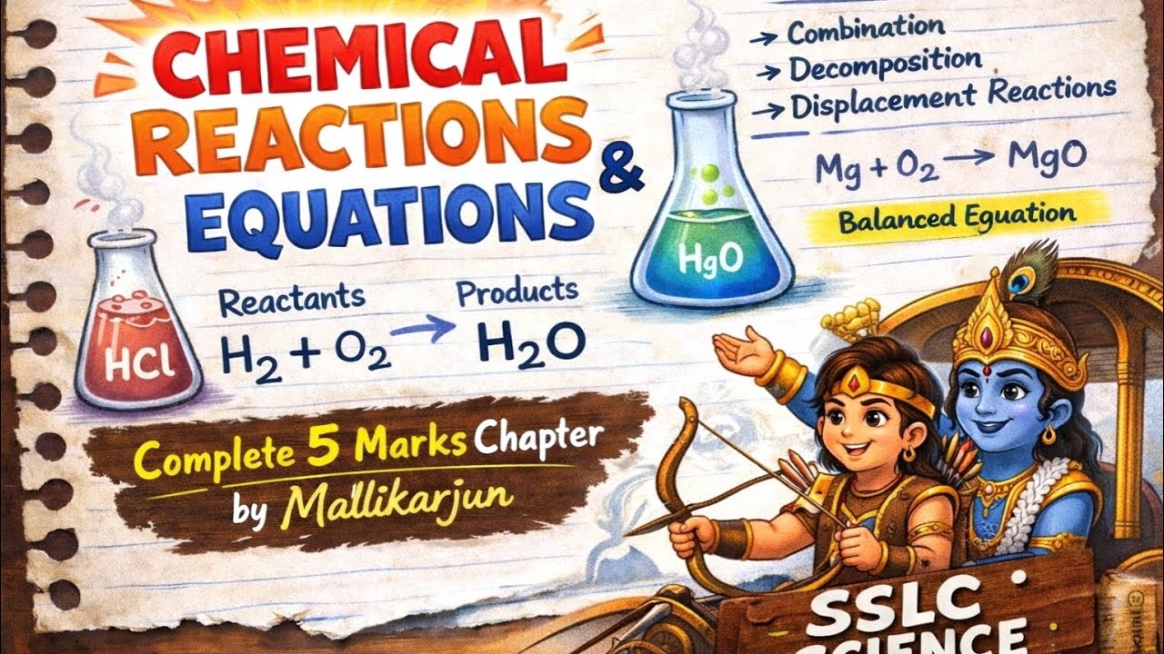 Chemical Reactions and Equations🔥| CLASS 10 Science | Complete Chapter | Arjunaabhyasa 