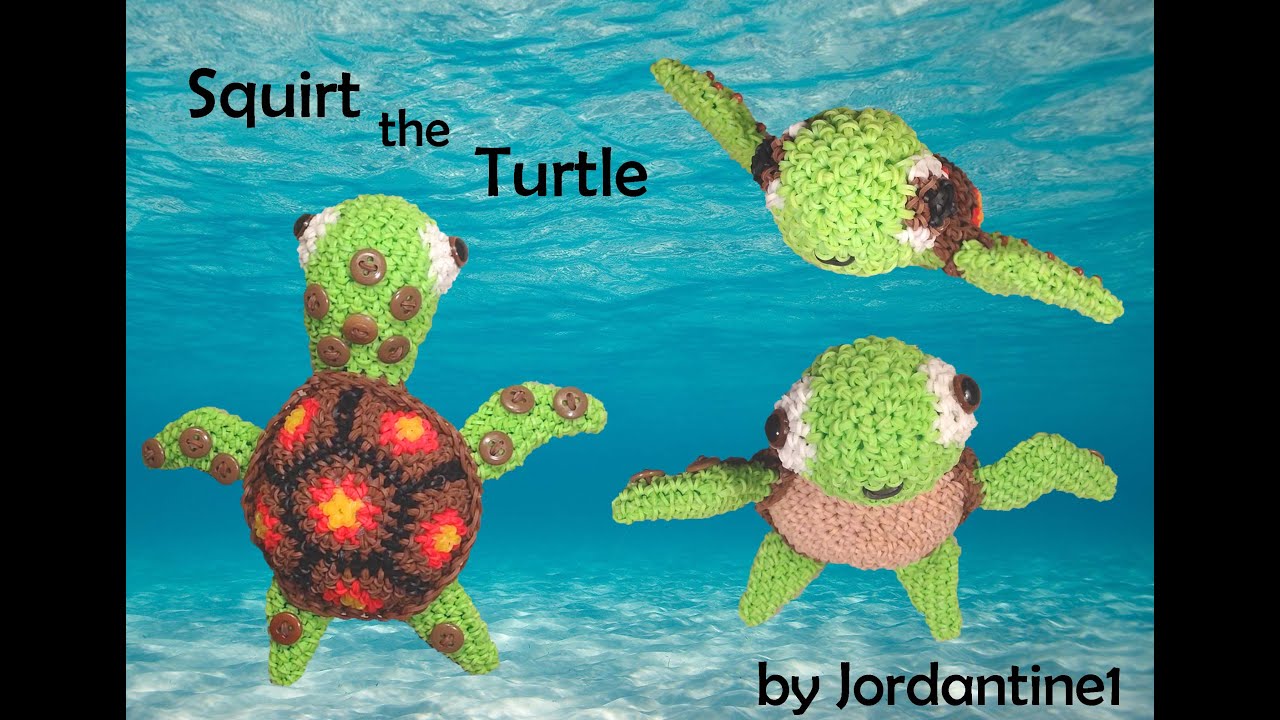Sea Turtle Loomigurumi Amigurumi Part 1 Rainbow Loom Band Crochet Hook Only Squirt Finding Nemo Dory