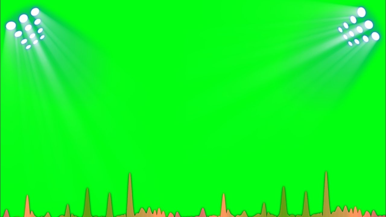 DJ light green screen video with audio spectrum || Green Screen Videos