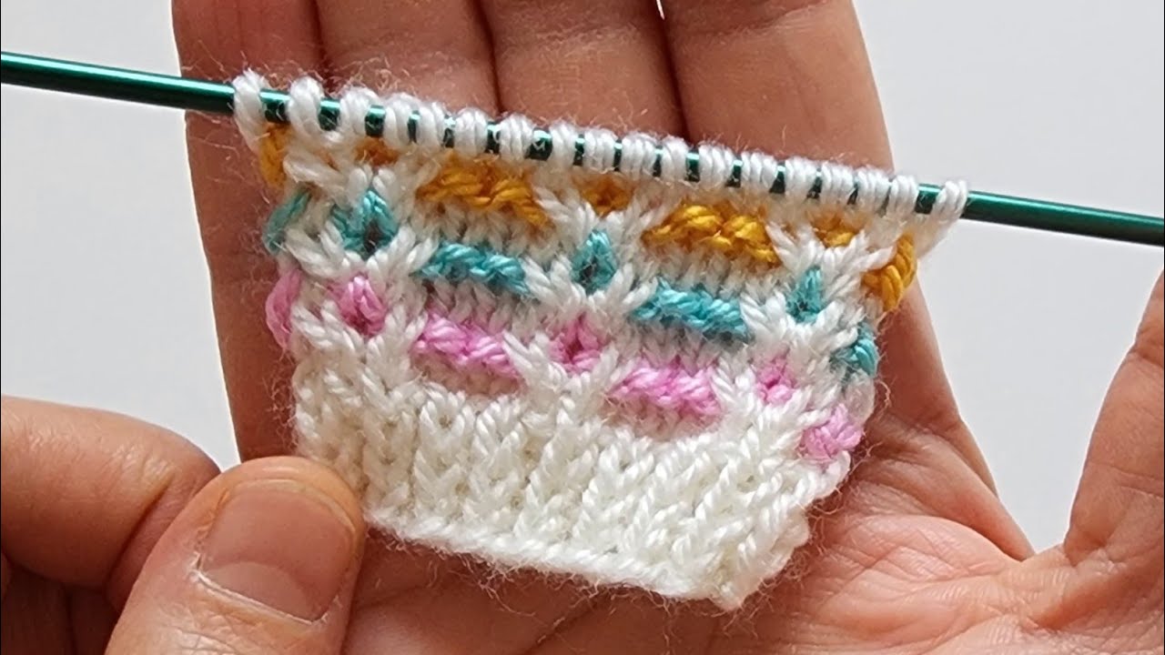 İki şiş çok kolay yelek hırka atkı bere patik modeli ✅️ colors very easy knitting pattern