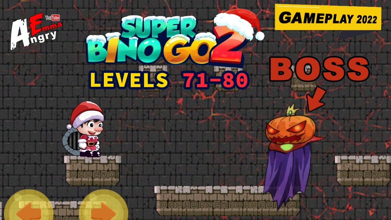 Super Bino Go 2 - Levels 71-80 + BOSS / Gameplay Walkthrough (Android Game)