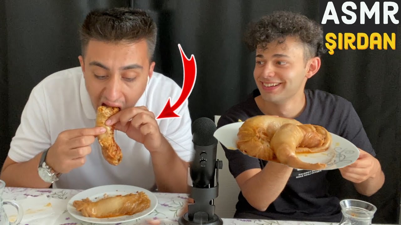 ALİ İLE ŞIRDAN MUKBANG ASMR T&uuml;rk&ccedil;e | Yemek ASMR | Şırdan YEMEK | Eating Sounds |mouth sounds