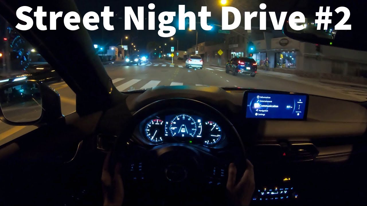 1 Hour Street Night Drive for Sleep, ASMR, Relaxing #2