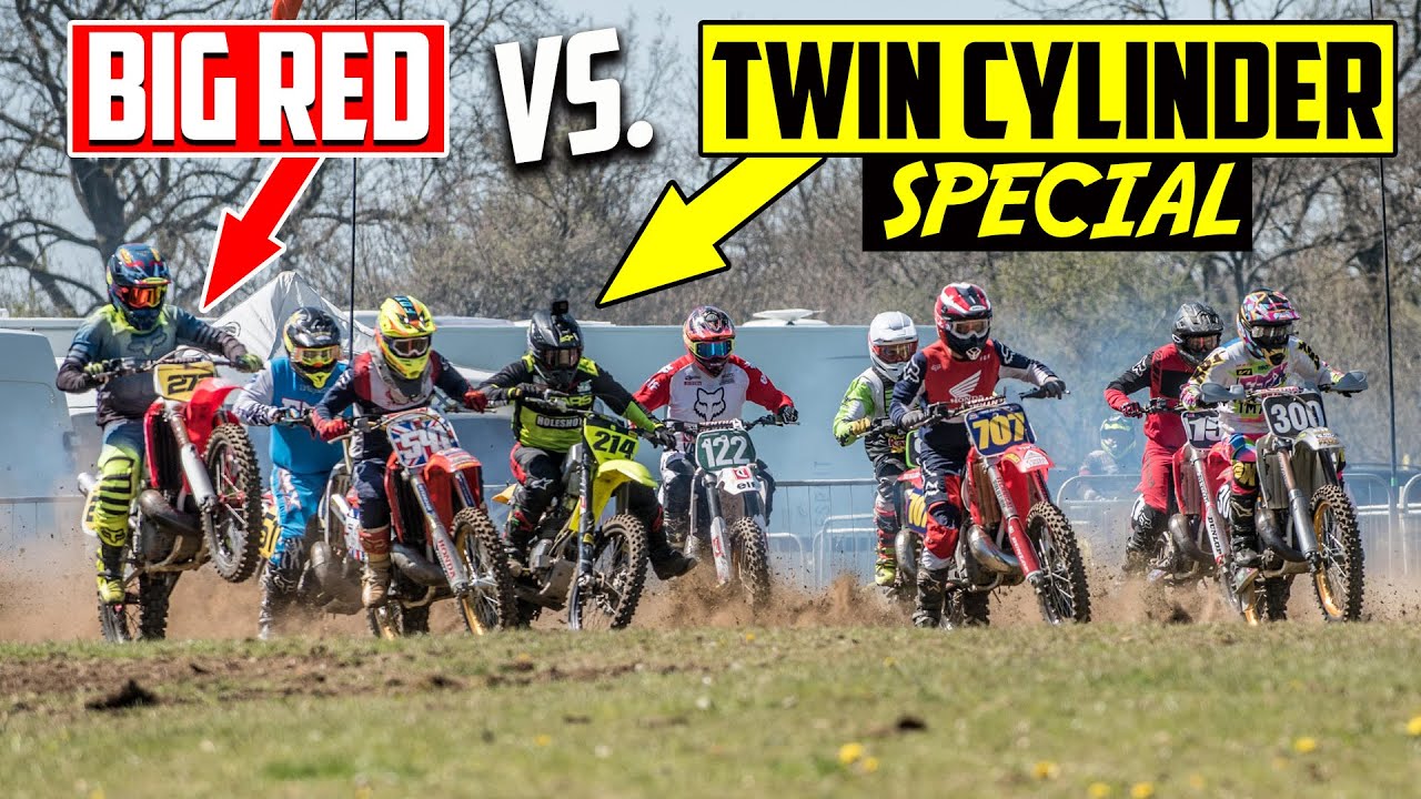 Racing a Crazy TWIN CYLINDER Dirt Bike vs CR500 2 Strokes! | One of a Kind Ride