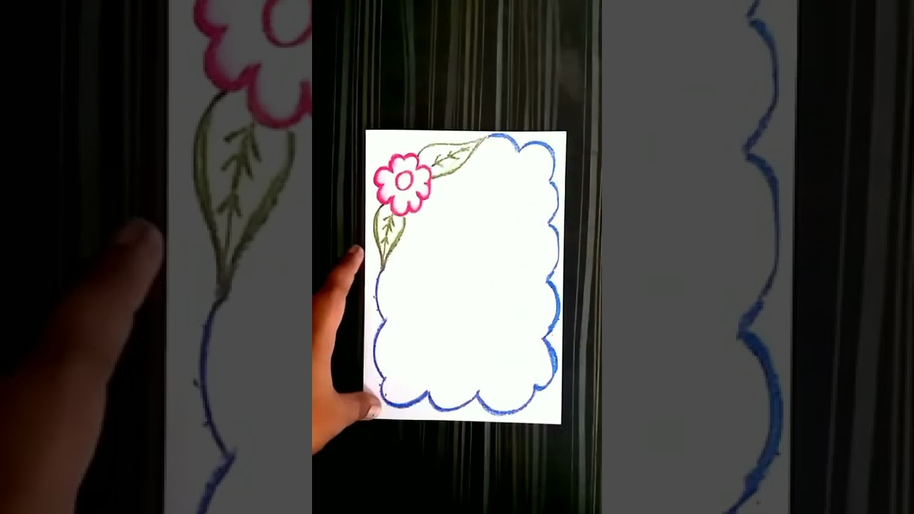 Oil pastels border designs #omkaracreations #shorts #shortvideo