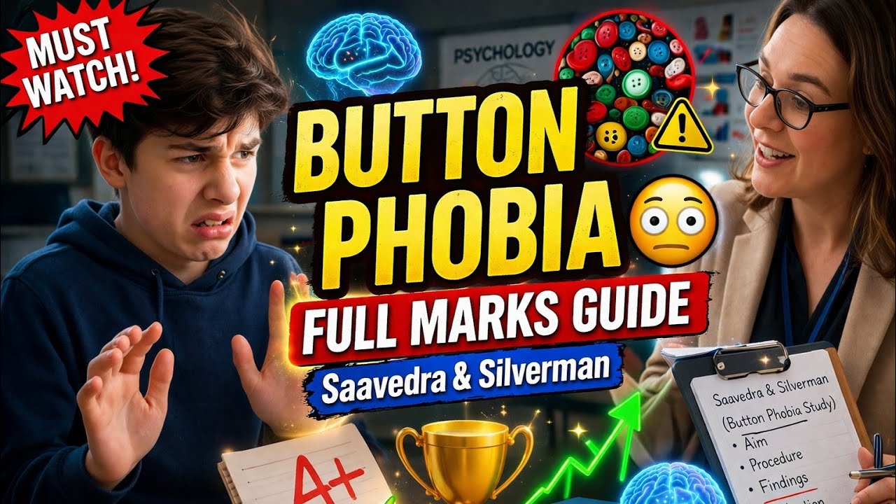 Saavedra and Silverman (Button Phobia): Learning Approach Cambridge AS Level 9990 Psychology