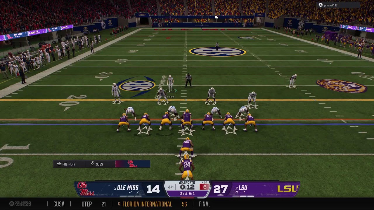 Ole Miss vs LSU YR6 Conference championship