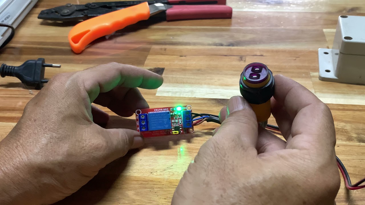 Hướng dẫn ráp cảm biến tiệm cận đóng mở bằng relay