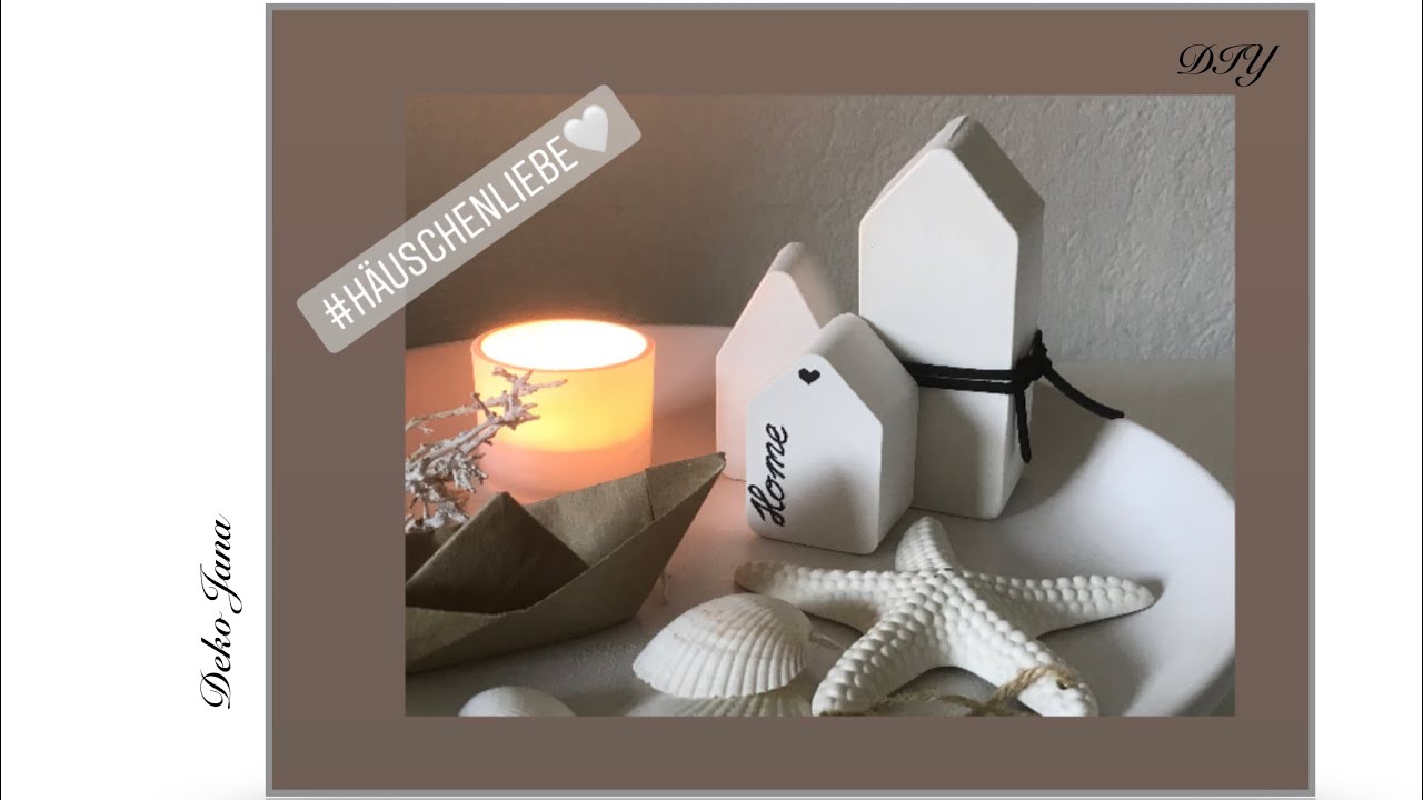 DIY Anleitung, Raysin Gießen, süße Häuser einfach Selbermachen, Gießpulver Homedeko, / Deko Jana🤍