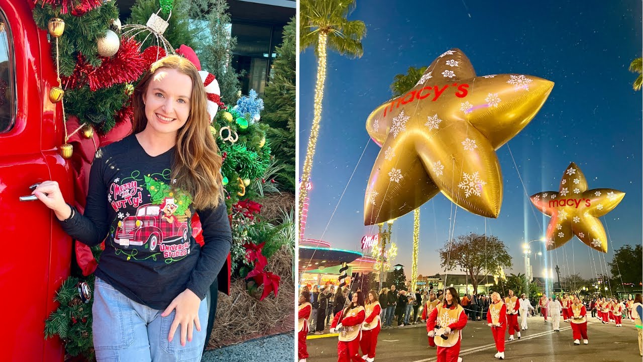 Christmas at Universal Orlando! Macy's Holiday Parade & Earl the Squirrel Scavenger Hunt