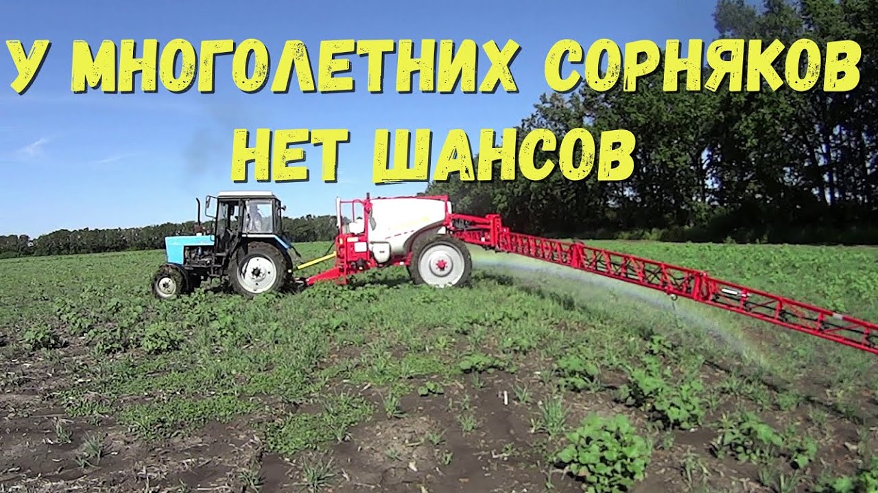 ЧИСТИМ ПОЛЯ ОТ МНОГОЛЕТНИХ СОРНЯКОВ!!!ОПРЫСКИВАТЕЛЬ СЛОВЕНИЯ 
