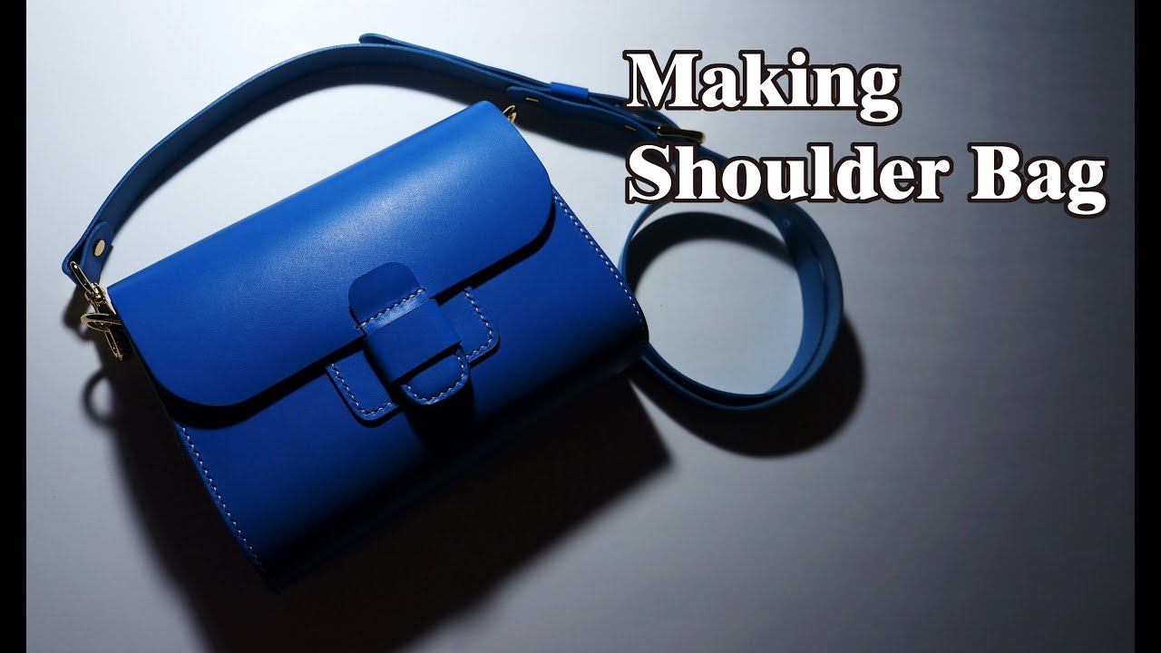 7 [Leather Craft] Making Shoulder Bag / [가죽공예] 통가죽 숄더백 만들기 / 패턴공유(Free Pattern)