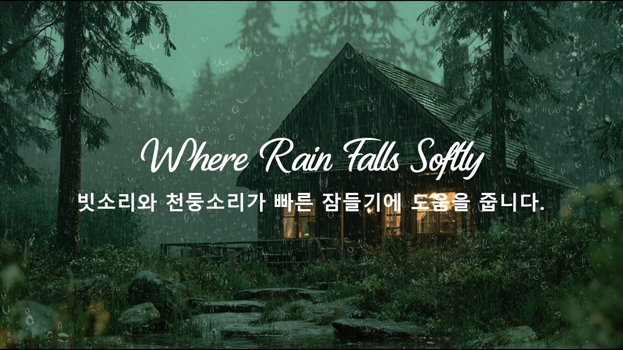 수면과 휴식을 위한 비와 천둥 소리 - 스트레스와 불안을 완화하고 숙면을 도와줍니다