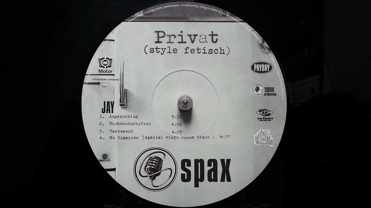 Spax - No Gimmickz ft. Walking Endustries - Privat (Style Fetisch) (1998)