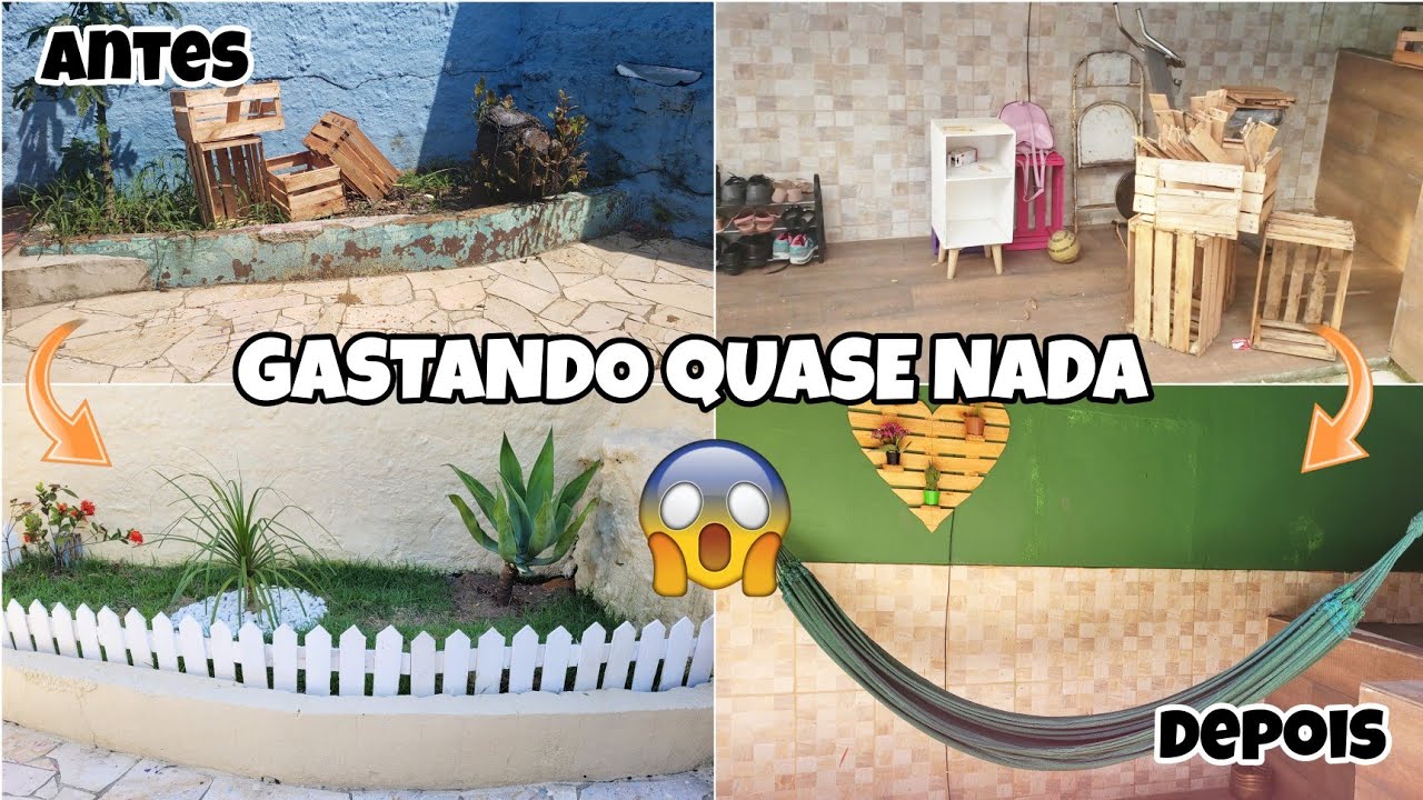 TRANSFORMAÇÃO DO QUINTAL GASTANDO MUITO POUCO