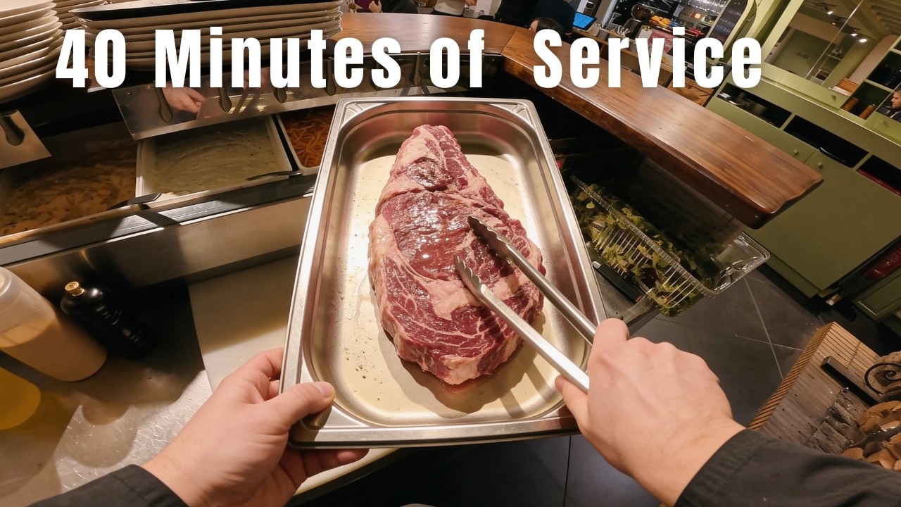 40 Minutes of Real French Restaurant Grill | Steak Cooking from Start to Finish