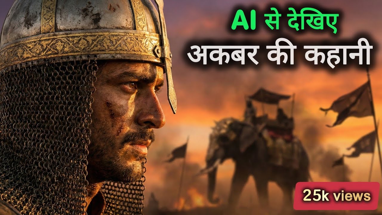 AI से देखिए कैसे एक रात में अकबर की जिंदगी बदल गई ।। Mughals history 
