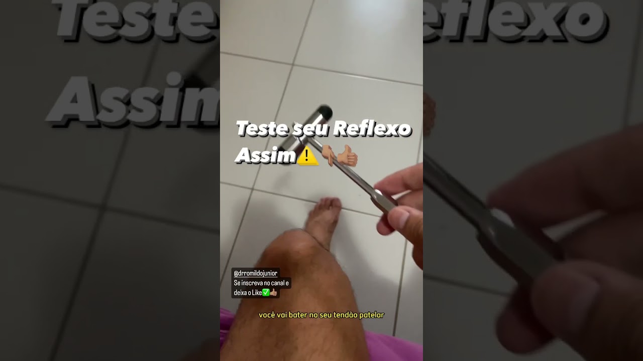 Teste seu Reflexo assim! #reflexo #teste #exercicio #academia #dornojoelho #fisioterapia #saude
