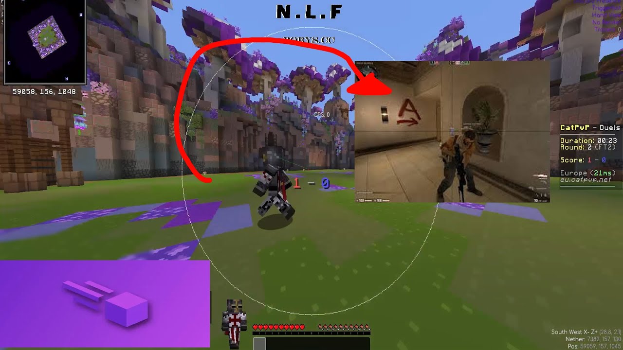 Aimbotting in sword duels