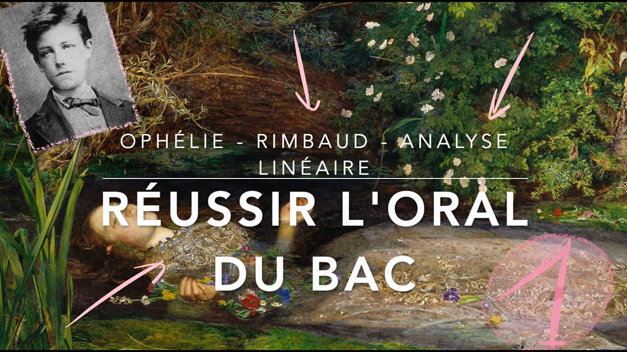 Analyse linéaire détaillée d'Ophélie de Rimbaud (1ère vidéo)