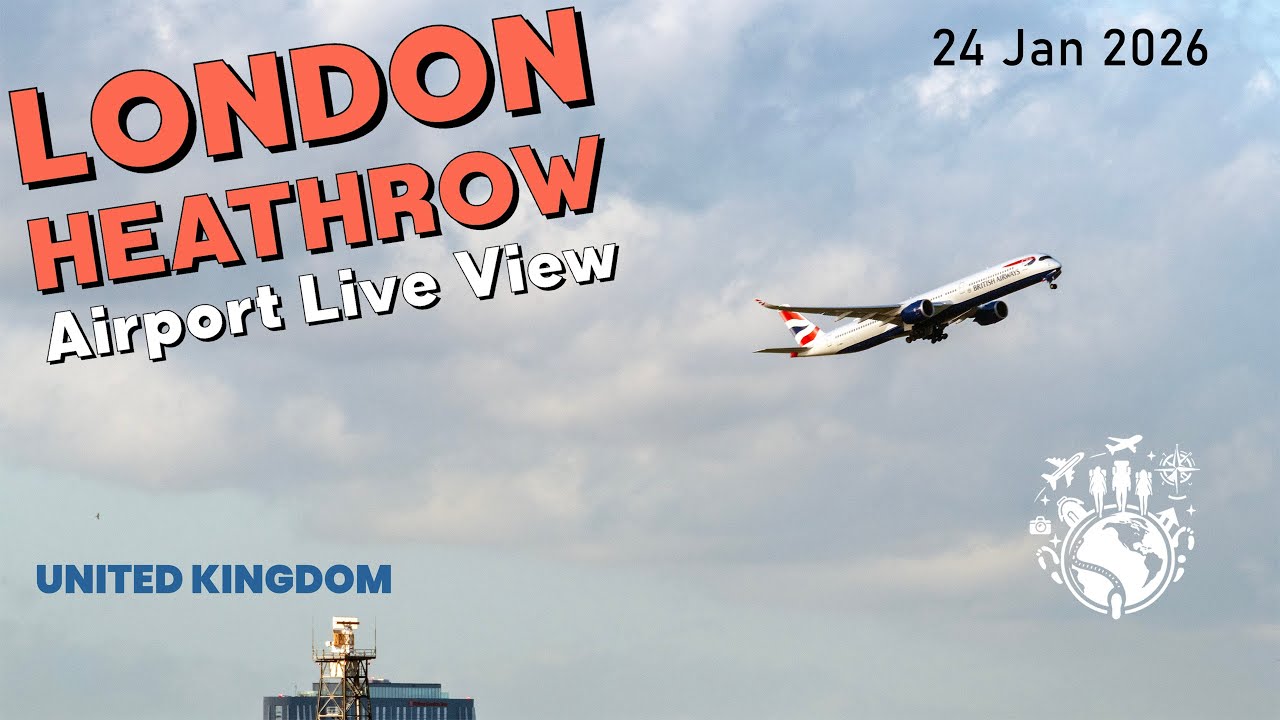 LONDON Heathrow Airport Live Stream – Watch Planes Take Off and Land in Real Time ✈️ 24.01.2026