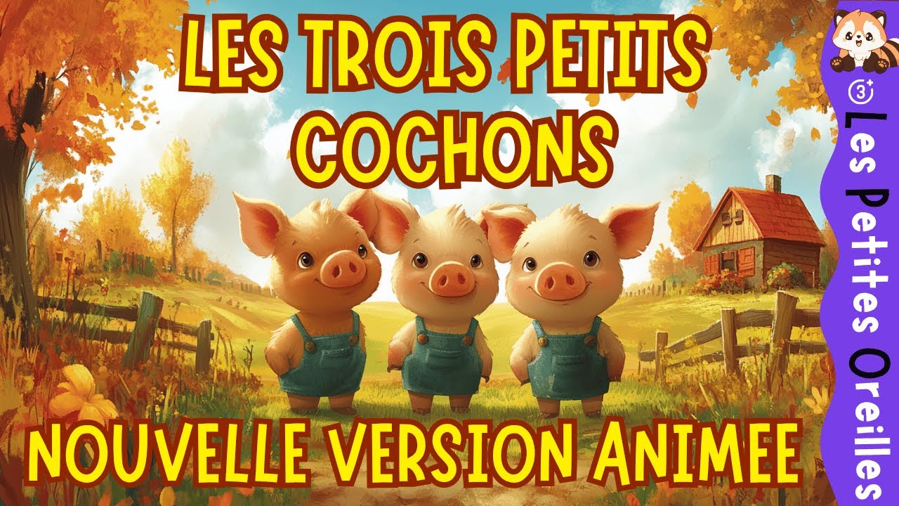 LES TROIS PETITS COCHONS | NOUVELLE VERSION ANIMEE | CONTE POUR ENFANTS | CONTE POPULAIRE 🐷🐷🐷🎙️