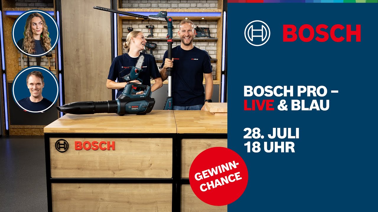 Bosch PRO &ndash; Live & Blau: Urlaub Zuhause mit Bosch PRO Gartenger&auml;te & Tischkreiss&auml;gen!
