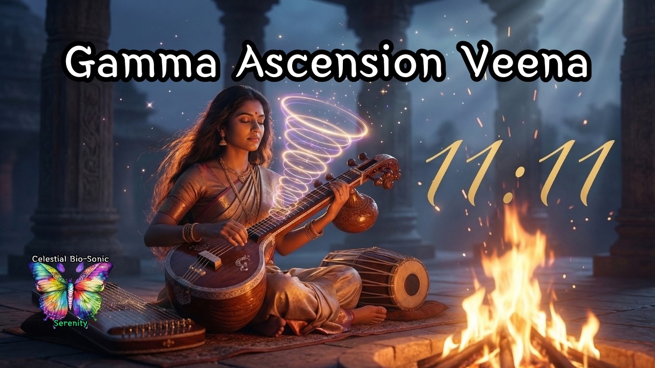 Gamma Waves 11:11 | High-State Meditation | Veena & Solfeggio