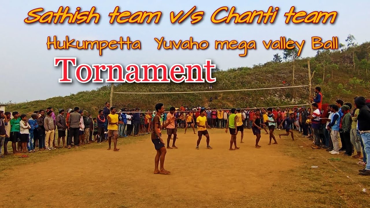 sathish team v/s chanti team. Yuvaho, mega, valley ball, Tornament, Hukumpetta ⚽️⚽️⚽️