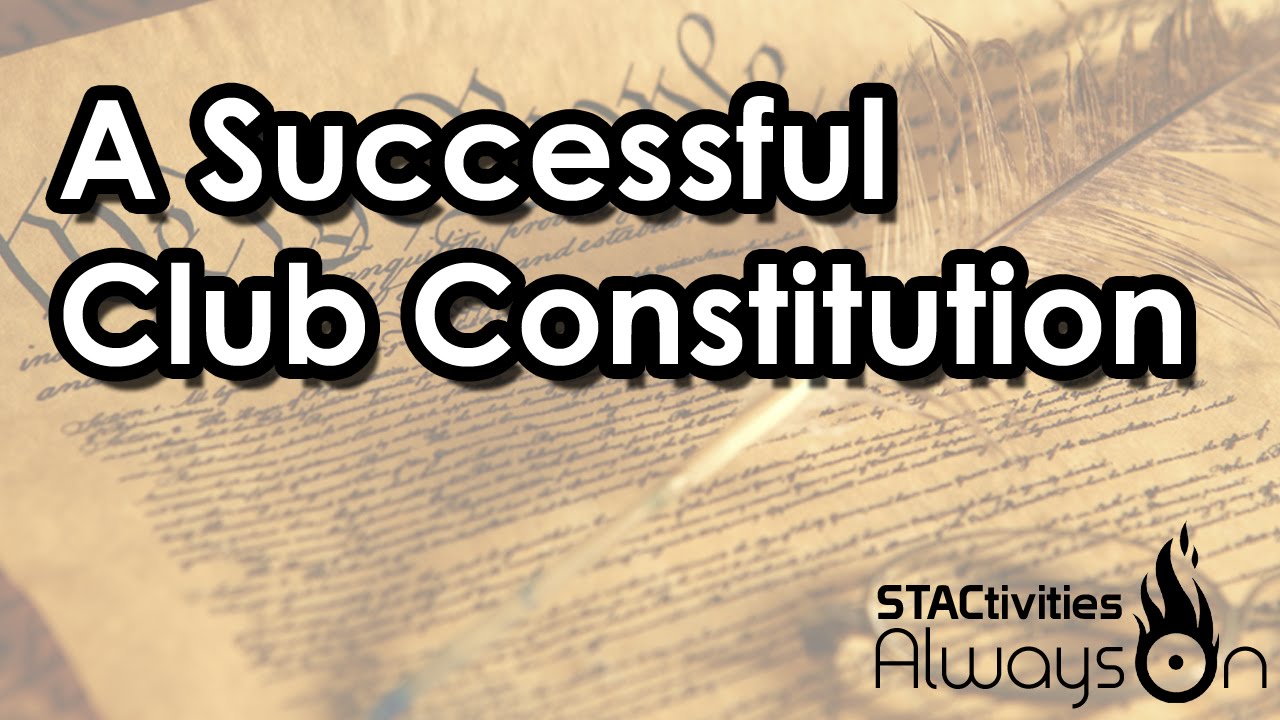 A Successful Club Constitution