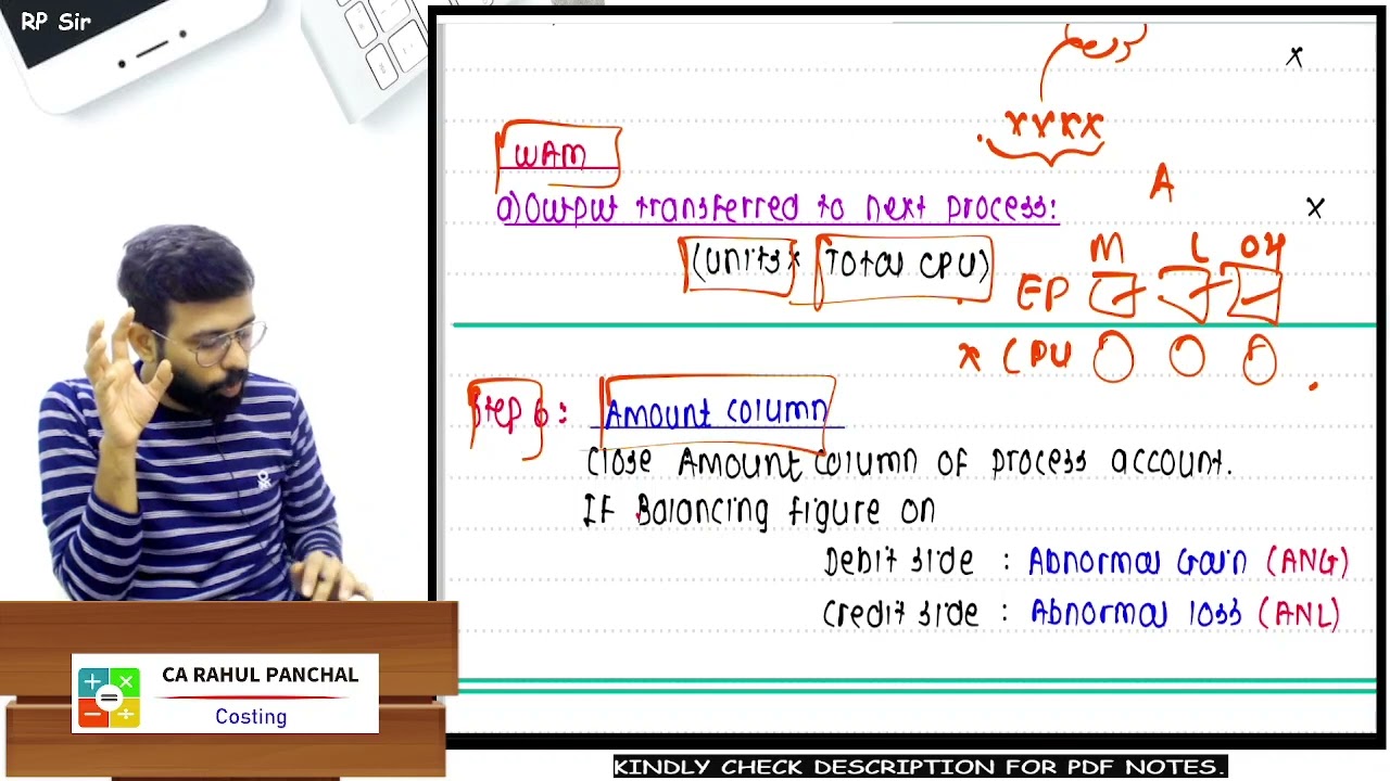 04.2 Process Costing CA Inter Costing | CA Rahul Panchal